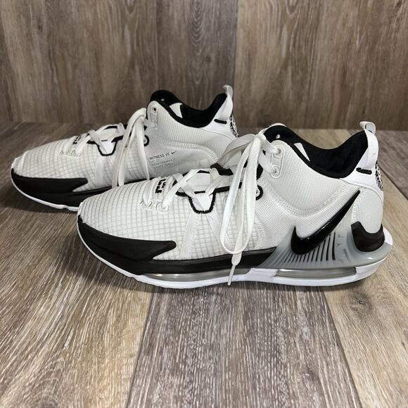 Nike Basketball LeBron Witness 7 Men’s Size 9.5 White DZ3299-100 James VII Shoes - Picture 5 of 11